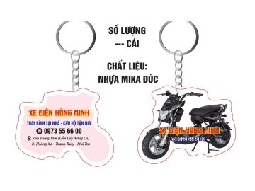 IN MÓC KHÓA HÌNH XE ĐIỆN