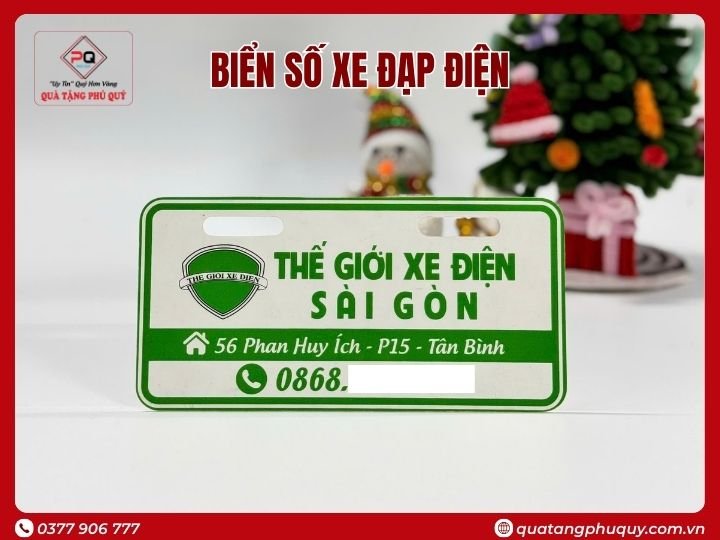BIỂN SỐ XE ĐẠP ĐIỆN NHỰA PVC
